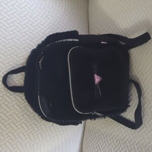 Target Girl's Black Kitty Backpack 8" X 8"